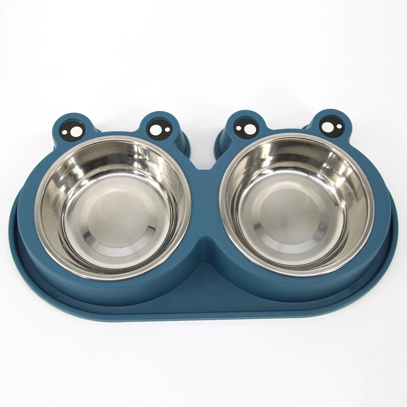 Doppelnapf aus Edelstahl