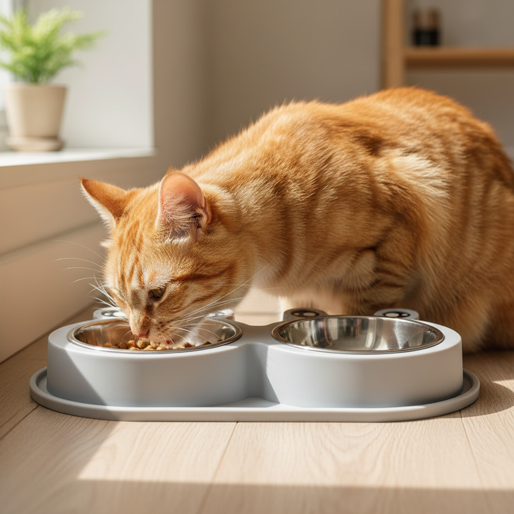 Doppelnapf aus Edelstahl